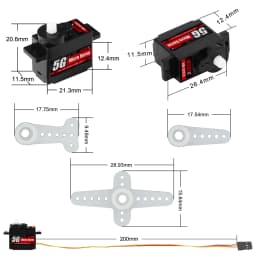NEEBRC 2g 4.3g 5g 8g 12g 21g Digital Micro Servo for RC Plane Drone Mini Car Helicopter Fixed-wing Wltoys K969 K989 XKS X450