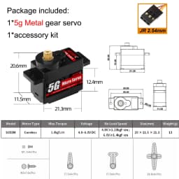 NEEBRC 2g 4.3g 5g 8g 12g 21g Digital Micro Servo for RC Plane Drone Mini Car Helicopter Fixed-wing Wltoys K969 K989 XKS X450