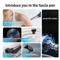 Acupuncture Fascia Pen Deep Tissue Vibration Massager Trigger Point Therapy Stick Reflexology Body Massage Tool for Pain Relief