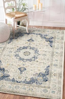 VIKAMA Bohemian Vintage Carpet for Living Room and Bedroom, Easy-to-Manage Ethnic Style Dining Room Rug, Home Decoration
