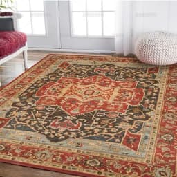 VIKAMA Bohemian Vintage Carpet for Living Room and Bedroom, Easy-to-Manage Ethnic Style Dining Room Rug, Home Decoration