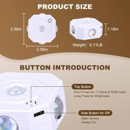 LED Motion Sensor Lamp Rechargeable Night Light Indoor Decorative Wall Lights RGB and 3 Colors Hallway Stairs Kitchen Lighting