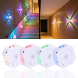 LED Motion Sensor Lamp Rechargeable Night Light Indoor Decorative Wall Lights RGB and 3 Colors Hallway Stairs Kitchen Lighting