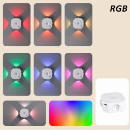 LED Motion Sensor Lamp Rechargeable Night Light Indoor Decorative Wall Lights RGB and 3 Colors Hallway Stairs Kitchen Lighting