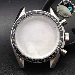 39.7mm Men's Watches Metal Case FIT VK63 Movement Watch Case Accessories Sapphire Glass Watch Parts Fits 20mm Strap Watch Box