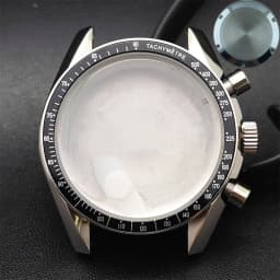 39.7mm Men's Watches Metal Case FIT VK63 Movement Watch Case Accessories Sapphire Glass Watch Parts Fits 20mm Strap Watch Box