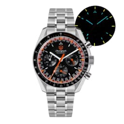 Watchdives WD1863 New 39Mm VK63 Mecha-Quartz Chronograph Watch Bubble Sapphire AR Luminous 100M Waterproof Sports Men Wristwatch