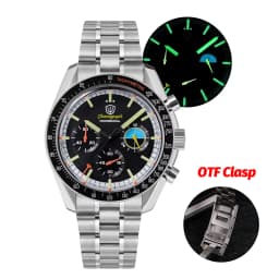 Watchdives WD1863 New 39Mm VK63 Mecha-Quartz Chronograph Watch Bubble Sapphire AR Luminous 100M Waterproof Sports Men Wristwatch