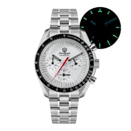Watchdives WD1863 New 39Mm VK63 Mecha-Quartz Chronograph Watch Bubble Sapphire AR Luminous 100M Waterproof Sports Men Wristwatch