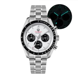 Watchdives WD1863 New 39Mm VK63 Mecha-Quartz Chronograph Watch Bubble Sapphire AR Luminous 100M Waterproof Sports Men Wristwatch