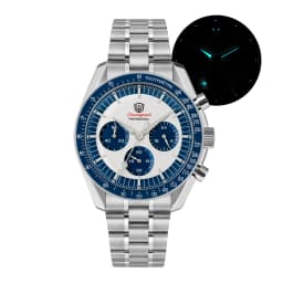 Watchdives WD1863 New 39Mm VK63 Mecha-Quartz Chronograph Watch Bubble Sapphire AR Luminous 100M Waterproof Sports Men Wristwatch