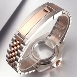 40mm Two Tone Rose Golden Mens Watch Case for SUB GMT Watch Mod NH34A NH35A NH36 NH70 NH38 NH39 ETA 2824 Glidelock System Clasp