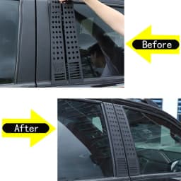 For Ford Ranger Wildtrak 2015-2021 Aluminum Alloy Car Window B-pillar Center Pillar Trim Sticker Car Accessories
