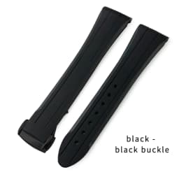18mm 19mm 20mm 21mm Curved Rubber Silicone Watchband for Omega Seamaster 300 Speedmaster Moon Watch Strap Black Blue Bracelets
