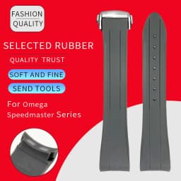 18mm 19mm 20mm 21mm Curved Rubber Silicone Watchband for Omega Seamaster 300 Speedmaster Moon Watch Strap Black Blue Bracelets