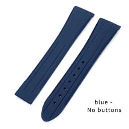 18mm 19mm 20mm 21mm Curved Rubber Silicone Watchband for Omega Seamaster 300 Speedmaster Moon Watch Strap Black Blue Bracelets