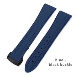 18mm 19mm 20mm 21mm Curved Rubber Silicone Watchband for Omega Seamaster 300 Speedmaster Moon Watch Strap Black Blue Bracelets