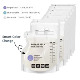 60pcs/30pcs Breast Milk Storage Bags Sterilized Leak Proof Pouches Disposable Breastmilk Storage Freezing Temperature Indicator