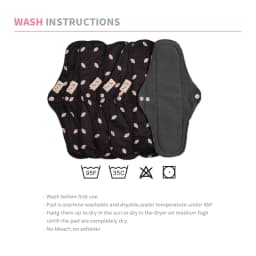 HappyFlute 6PCS/Set Bamboo Charcoal Inner Sanitary Pads With 2Pocket Wetbag+5Pcs Makeup Remove Pad&Mesh Bag Reusable Menstrual