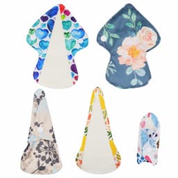 [Sigzagor] 5 Thong Panty Liners XXS Cloth Menstrual Pads Reusable Washable Bamboo Sanitary Tampons