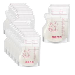 50pcs Breast Milk Storage Bags Pre Sterilized Leak Proof BPA Free Pouches Disposable Breastmilk Storage Pumping Freezing Elephan