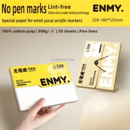 ENMY 300g/㎡ Acrylic Marker Paper No Bleed Cotton Fiber Watercolor Paper Art Paper for Drawing Notebooks School Office Supplies