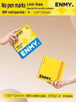 ENMY 300g/㎡ Acrylic Marker Paper No Bleed Cotton Fiber Watercolor Paper Art Paper for Drawing Notebooks School Office Supplies