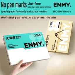 ENMY 300g/㎡ Acrylic Marker Paper No Bleed Cotton Fiber Watercolor Paper Art Paper for Drawing Notebooks School Office Supplies