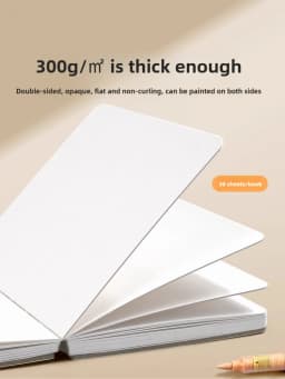 ENMY 300g/㎡ Acrylic Marker Paper No Bleed Cotton Fiber Watercolor Paper Art Paper for Drawing Notebooks School Office Supplies