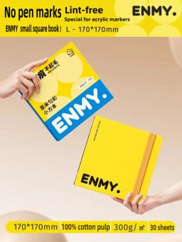 ENMY 300g/㎡ Acrylic Marker Paper No Bleed Cotton Fiber Watercolor Paper Art Paper for Drawing Notebooks School Office Supplies