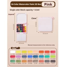 Schmincke 24Colors Watercolor Paint Set Watercolor Pigments Palette Pocket Box Portable Watercolor Travel Set Art Paint Supplies
