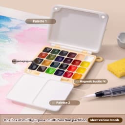 Schmincke 24Colors Watercolor Paint Set Watercolor Pigments Palette Pocket Box Portable Watercolor Travel Set Art Paint Supplies
