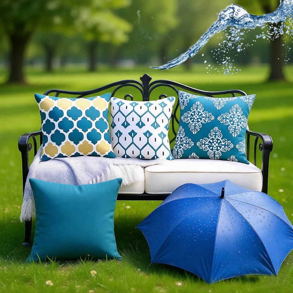 Geometric Figure Waterproof Cushion Cover Modern Abstract Print Home Decor Square Pillowcase