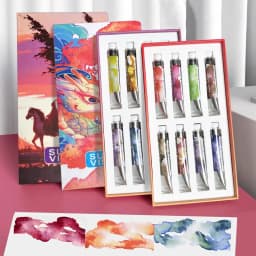 Super Vision Layered Mineral Watercolor Paint Tube 8ml 16 Colors Master Water Color for Artist Painting Art Suppliers