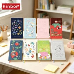 Kinbor Original Undated Weekly Planner, Illustrated Hardcover Journal with Two Pages Per Week, Portable To-Do List Notebook Slim