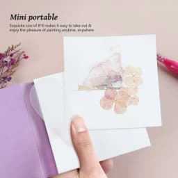 SeamiArt 8x8cm Mini Cotton Sealing Glue Watercolor Travel Notebook Hot Pressed 300gsm Drawing Paper 20 Sheets for Art Supplies
