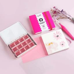 SeamiArt 8x8cm Mini Cotton Sealing Glue Watercolor Travel Notebook Hot Pressed 300gsm Drawing Paper 20 Sheets for Art Supplies