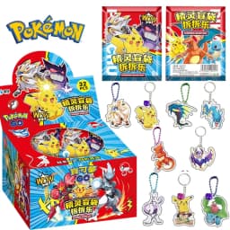 Hot PKM Anime 32pcs Set Pokemon Figures Blind Bag Box Acrylic Pendant Keychain Hanging Decoration Children Toy Peripherals Gift