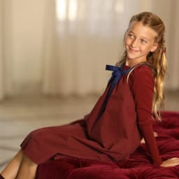 2026 Mali's AW Burgundy Color Collection Girls Dresses Boy Embroidery Shirt Solid Skirts Children Clothing Knitted Tops Outfits