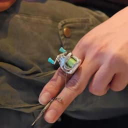 Exquisite Fishing Reel Ring Luxury Fishing Reel Necklace Detachable Pendant Rotatable Men Neck Pendant Neck Accessories