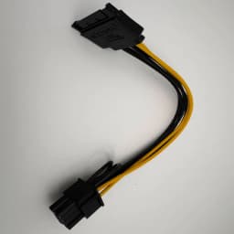 Dual SATA 15pin to 8pin Graphic Card Power Adapter Cable 20cm PCIE SATA Power Supply Cable 8p to SATA for Bitcoin Miner Mining