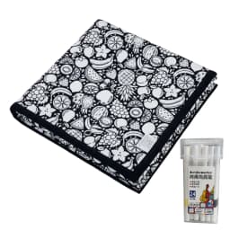150x125cm DIY Painting Blankets Washable Velvet 24 Coloring Blanket With Markers For Holiday Arts Activities Creative Handcraft