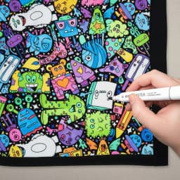 150x125cm DIY Painting Blankets Washable Velvet 24 Coloring Blanket With Markers For Holiday Arts Activities Creative Handcraft