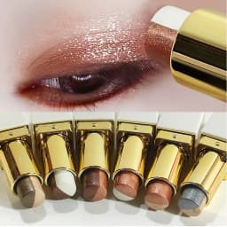 Double Color Eyeshadow Stick Glitter Highlight Shadow Stick Eye Makeup Waterproof Lasting Shimmer Metallic Eyeshadow Makeup