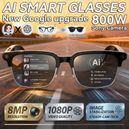 2026New AI Smart Glasses 120+Language Translation 800W Pixel Camera Video Music Player Call Business 8K Color Change Glasses Men