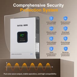 DATOUBOSS 48V 5500W MPPT Hybrid Solar Inverter Pure Sine Wave 110/120V US Standard Off-Grid PV Energy Storage for Home