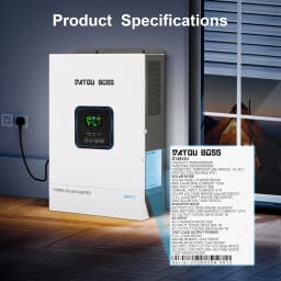 DATOUBOSS 48V 5500W MPPT Hybrid Solar Inverter Pure Sine Wave 110/120V US Standard Off-Grid PV Energy Storage for Home