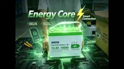 ANENJI 12.8V/25.6V 100AH LiFePO4 Lithium Battery Max.1280Wh 2560Wh Energy, Low Temperature Protection 24V 100AH Battery