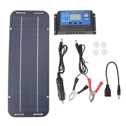 Monocrystalline Solar Panel Charger Battery Trickle Charger 12V Olt Power Solar Panel Solar Controler Charger Car Van Boat Kit