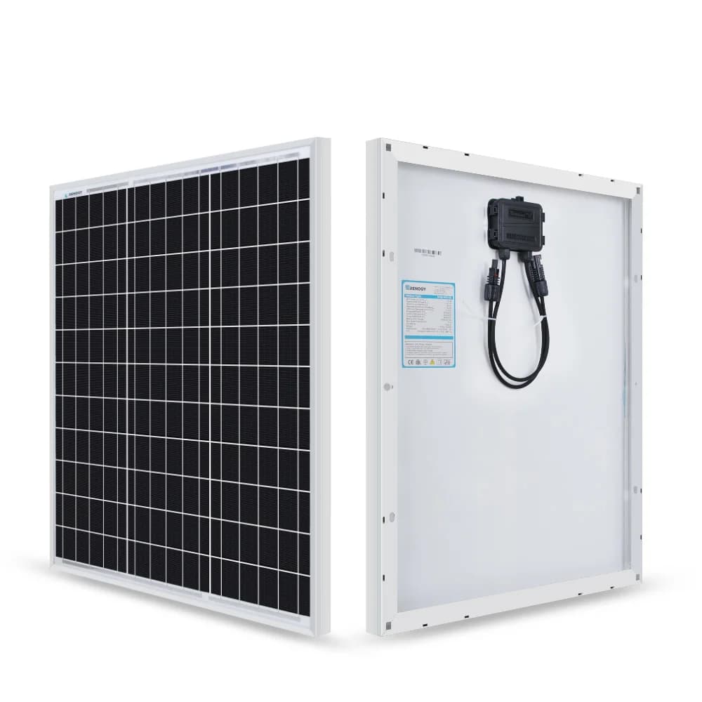 Renogy Solar Panel 50 Watt 12 Volt, High-Efficiency 50W Solar Panel Monocrystalline PV Module Power Charger for RV Marine